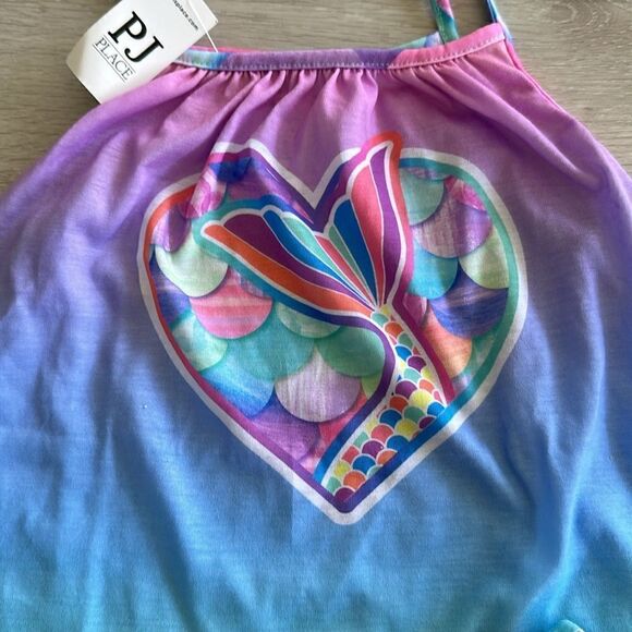 The Children's Place Mermaid Pajamas Neon Soft Mint S (5/6) NWT IN PACKA… - Picture 4 of 7